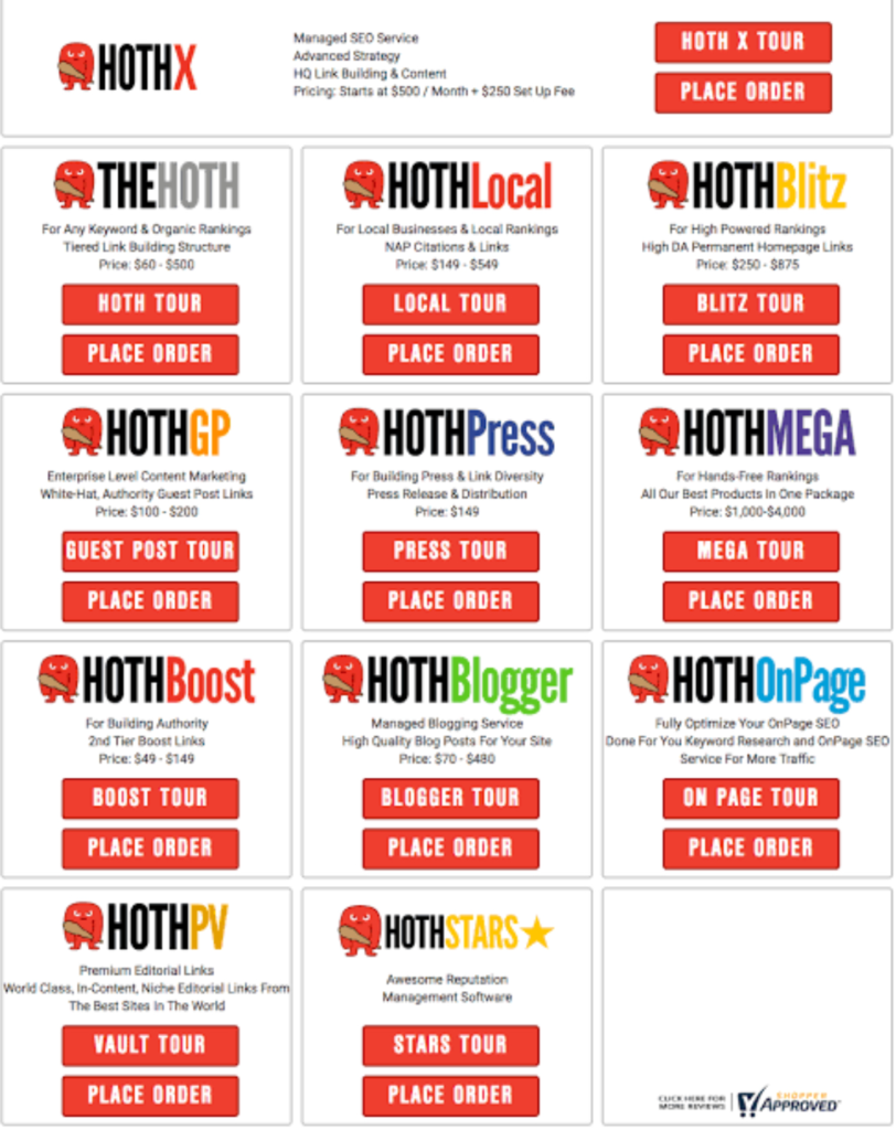 TheHOTH SEO and content marketing services